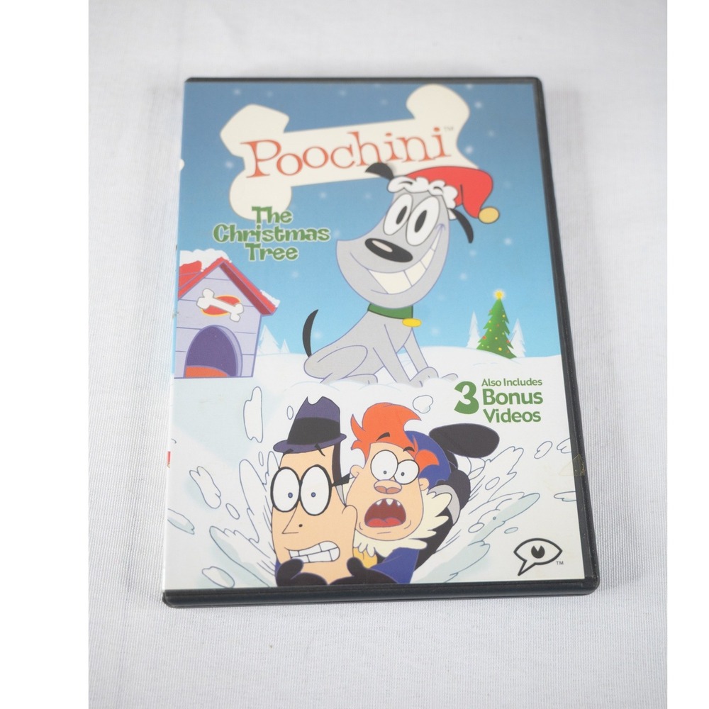 Poochini The Christmas Tree DVD Kids Blue Excellent Holiday Animated kidcore